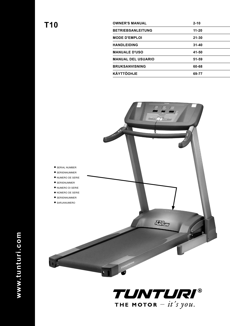 Tunturi Competence T10 User Manual | 84 pages