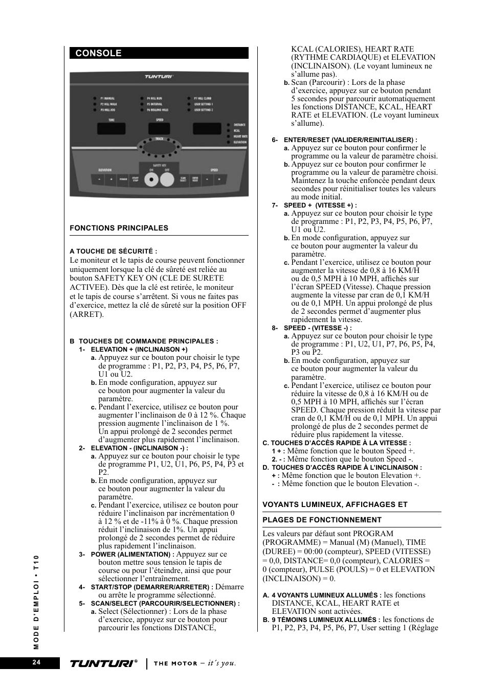 Tunturi Competence T10 User Manual | Page 24 / 84
