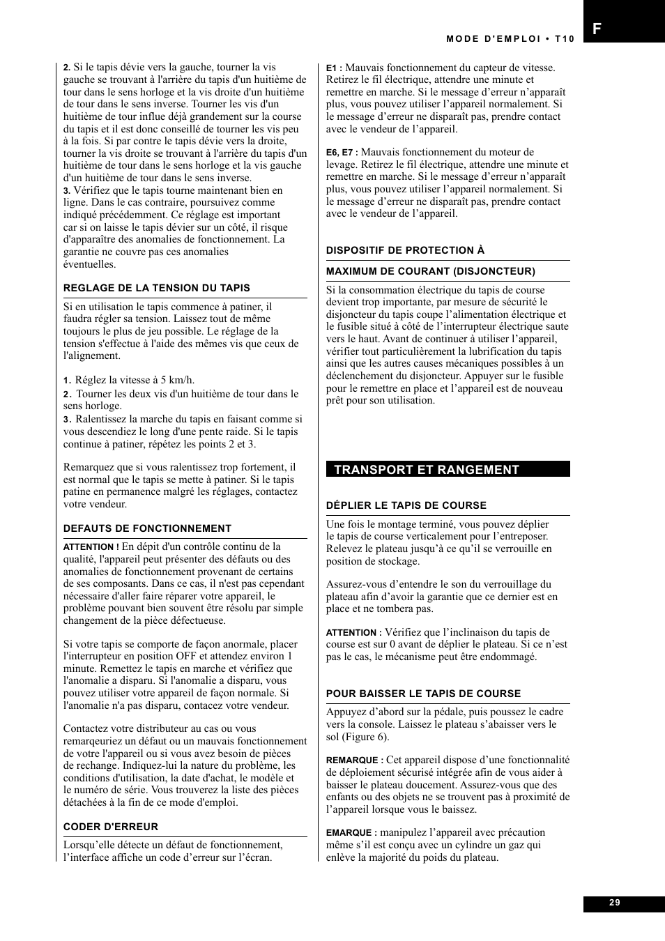 Tunturi Competence T10 User Manual | Page 29 / 84