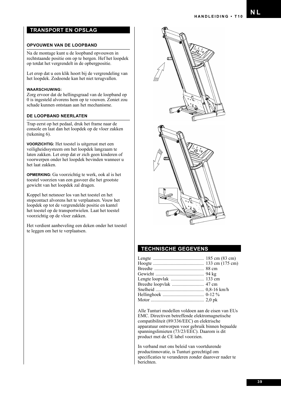 Tunturi Competence T10 User Manual | Page 39 / 84