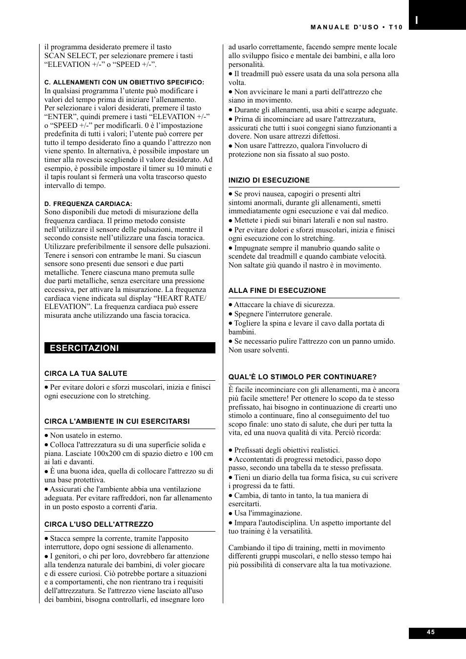 Tunturi Competence T10 User Manual | Page 45 / 84