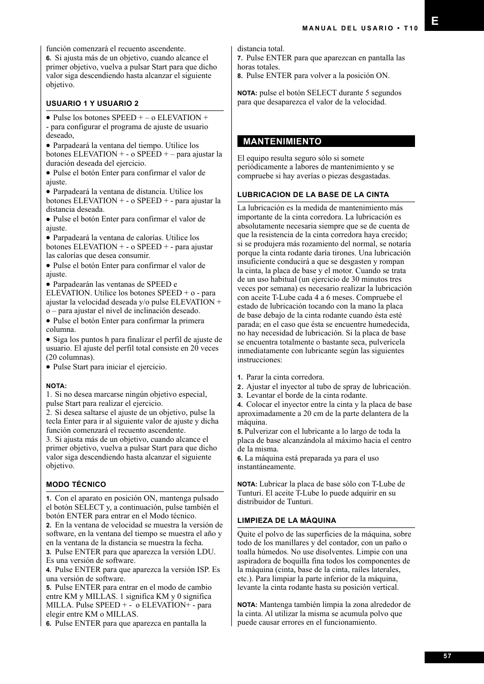 Tunturi Competence T10 User Manual | Page 57 / 84