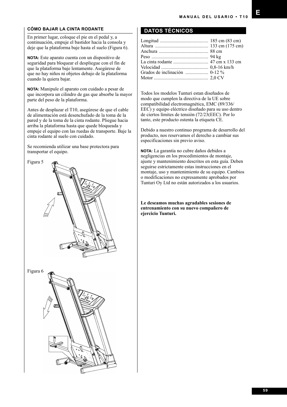 Tunturi Competence T10 User Manual | Page 59 / 84