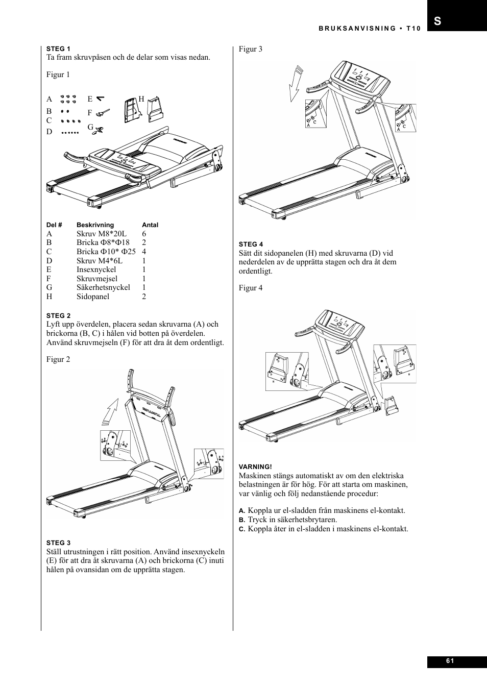 Tunturi Competence T10 User Manual | Page 61 / 84