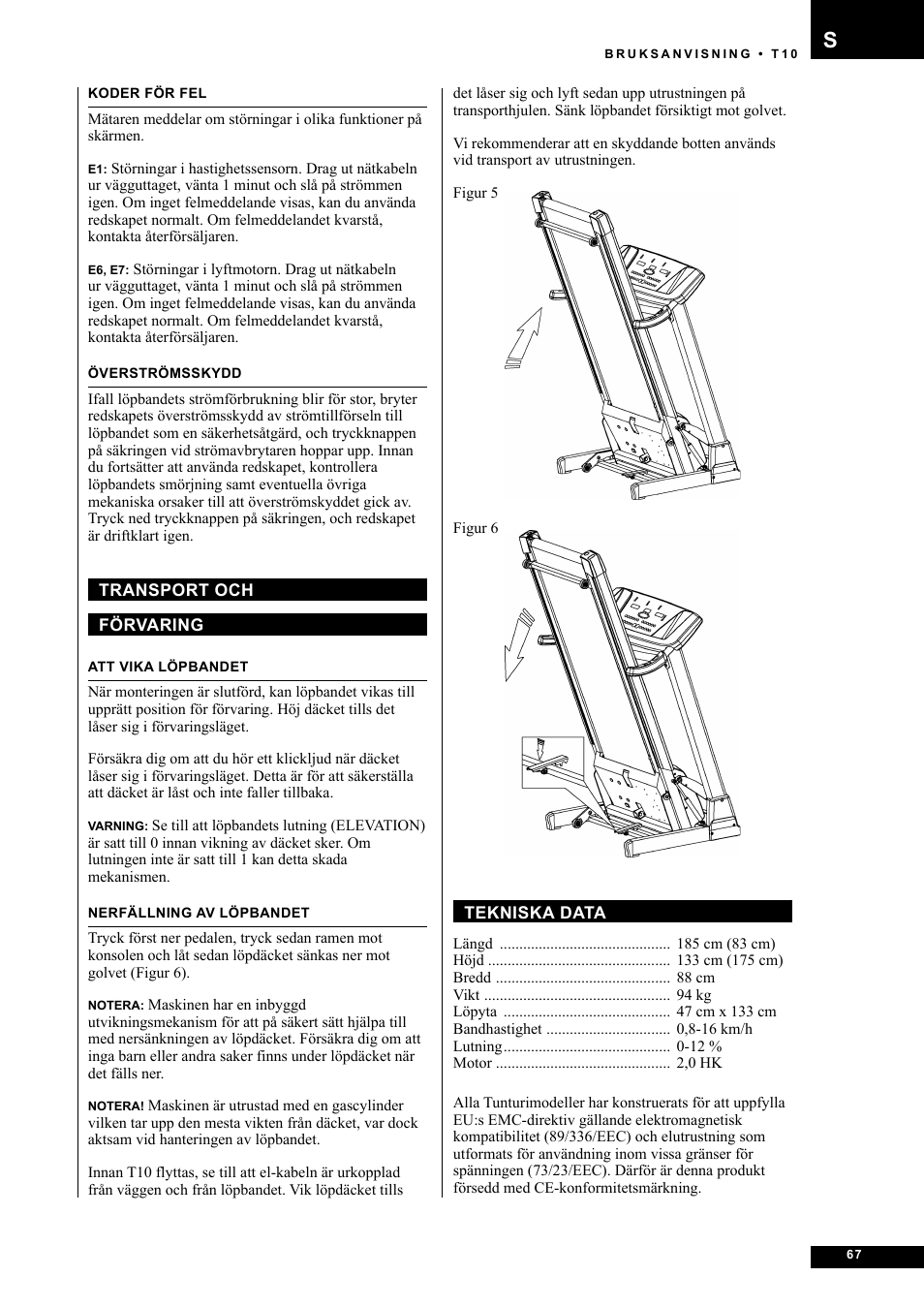 Tunturi Competence T10 User Manual | Page 67 / 84