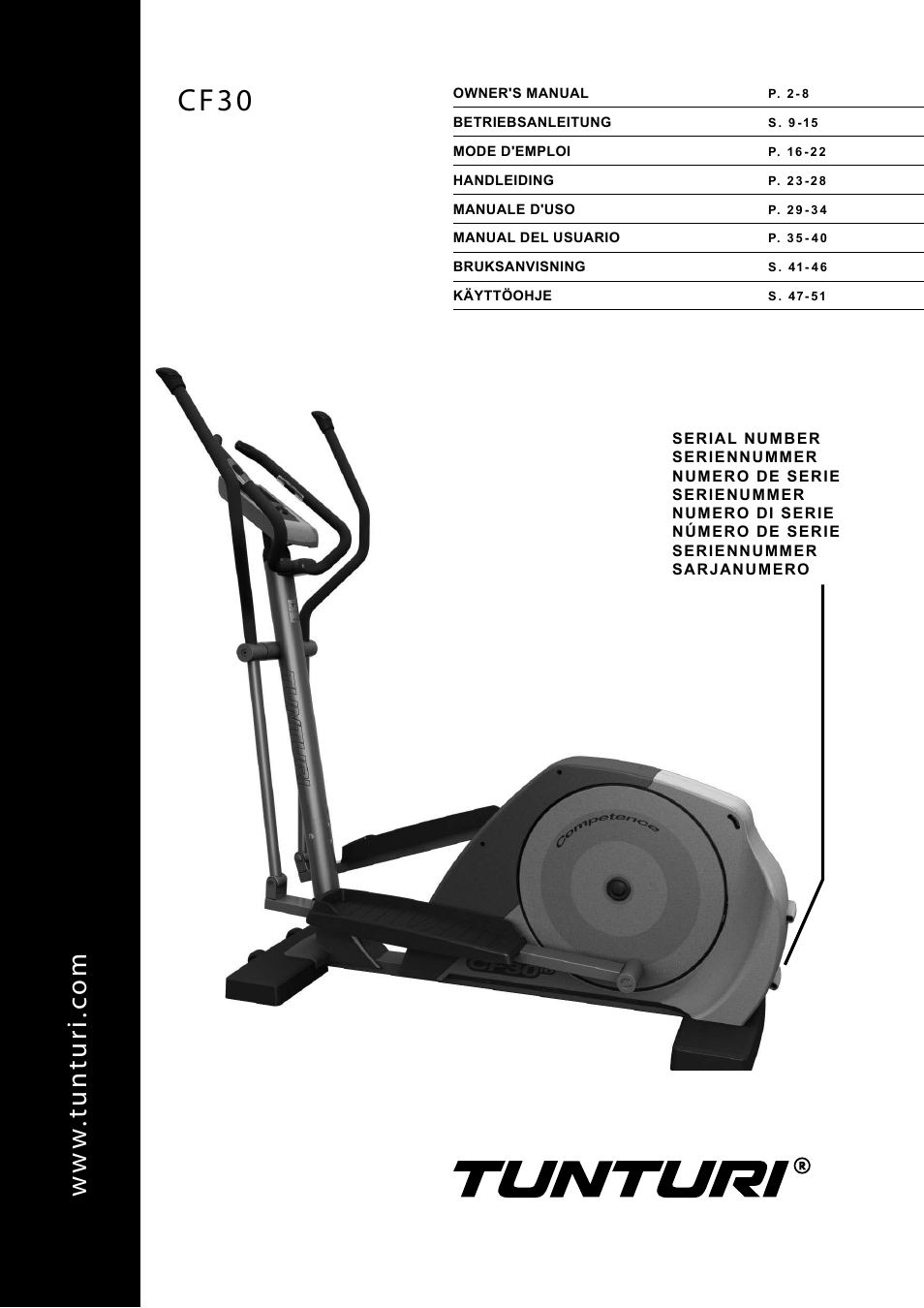 Tunturi CF30 User Manual | 60 pages