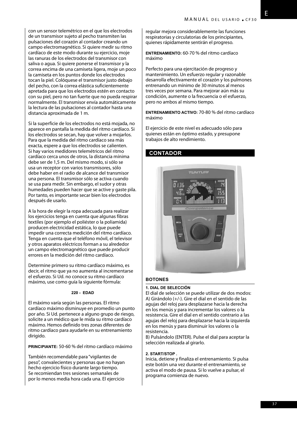 Tunturi CF30 User Manual | Page 37 / 60