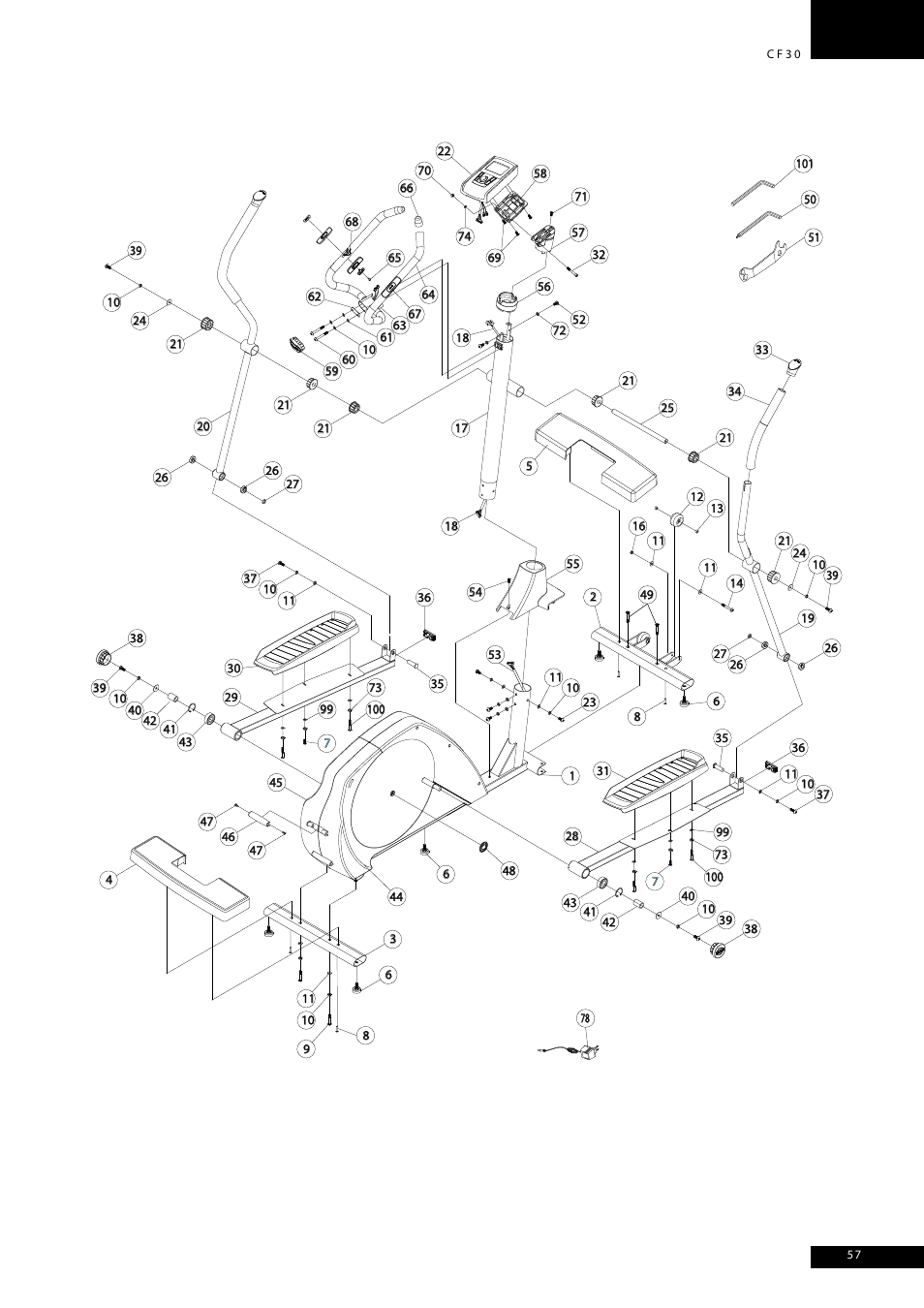 Cf30 | Tunturi CF30 User Manual | Page 57 / 60