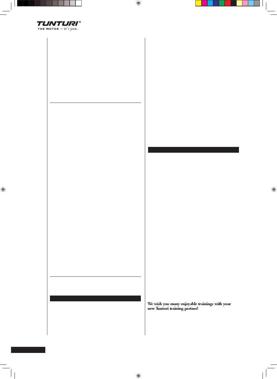 Tunturi T60F User Manual | Page 12 / 102