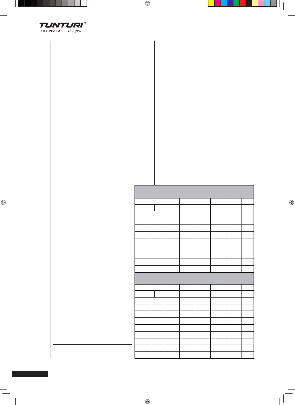 Tunturi T60F User Manual | Page 20 / 102