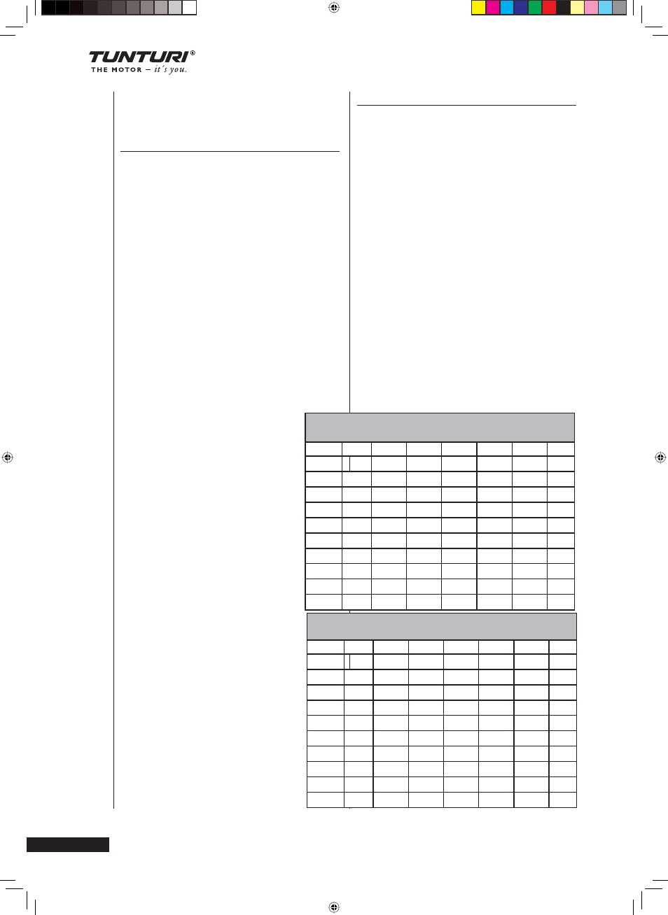 Tunturi T60F User Manual | Page 8 / 102