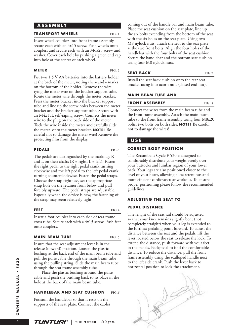 Tunturi F530 User Manual | Page 4 / 9