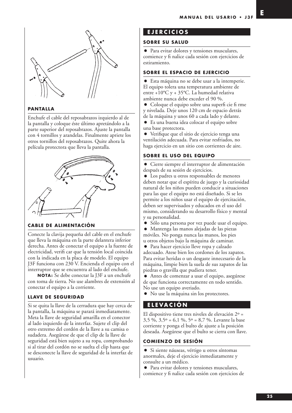 Tunturi J3F User Manual | Page 25 / 48