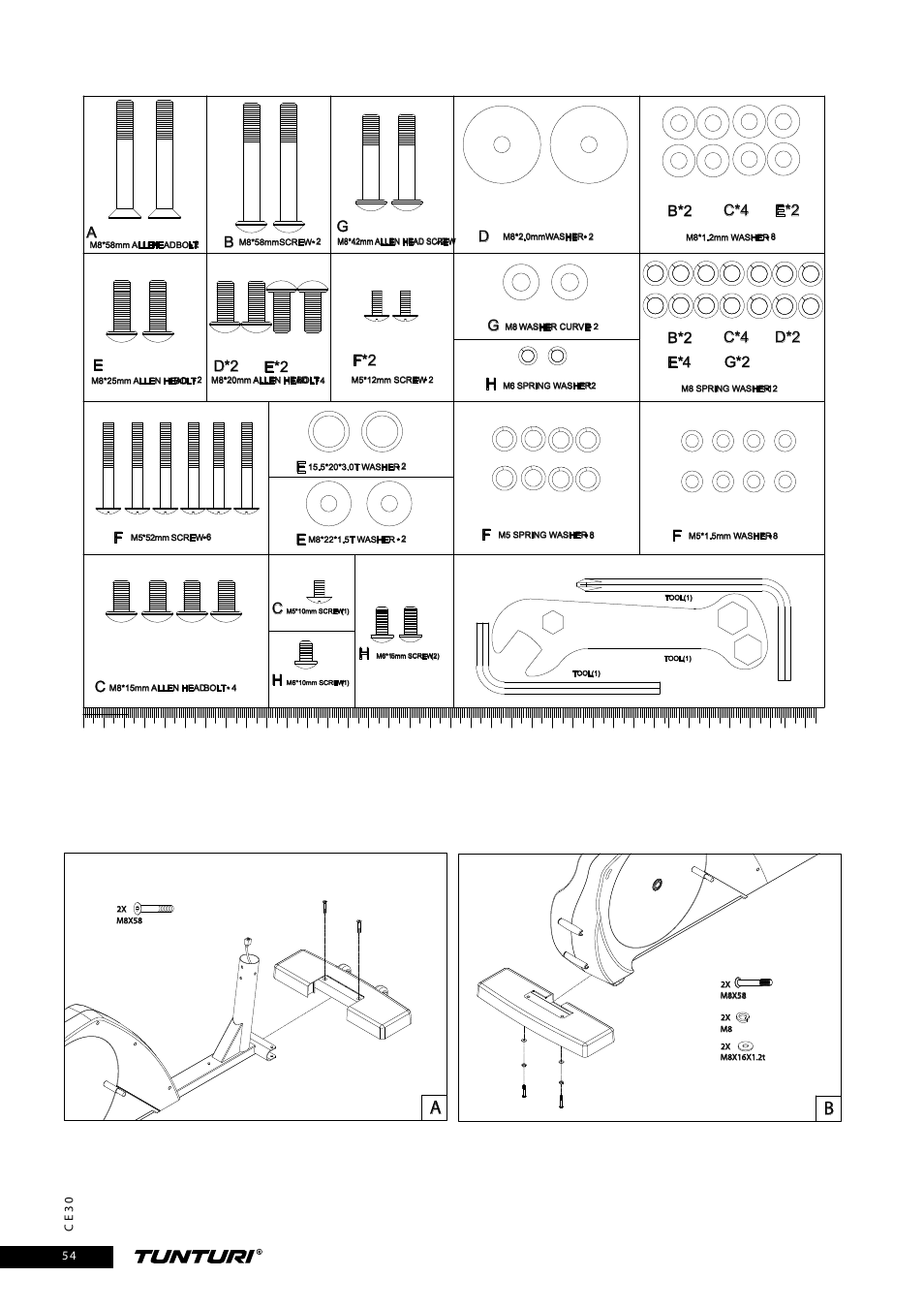Ee*2 | Tunturi CE30 User Manual | Page 54 / 60