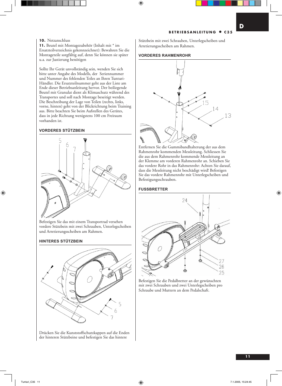 Tunturi C35 User Manual | Page 11 / 68