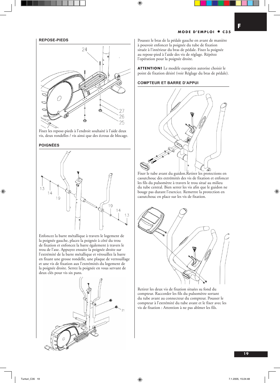 Tunturi C35 User Manual | Page 19 / 68