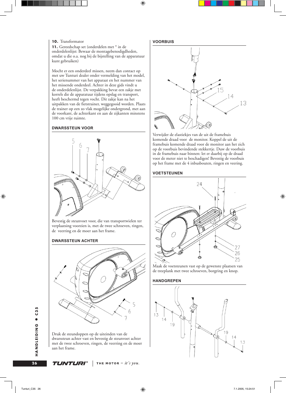 Tunturi C35 User Manual | Page 26 / 68