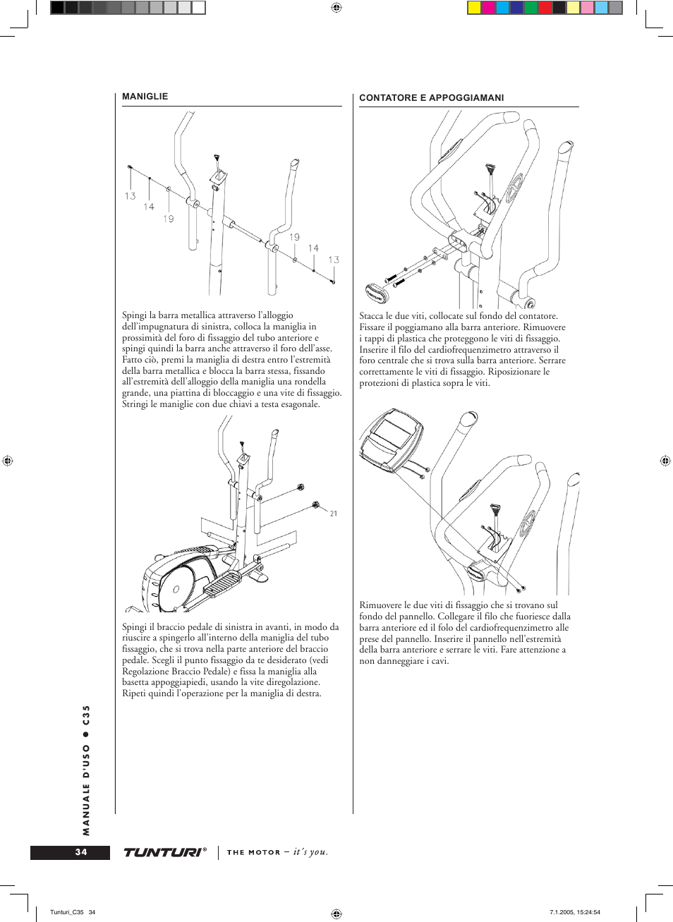 Tunturi C35 User Manual | Page 34 / 68