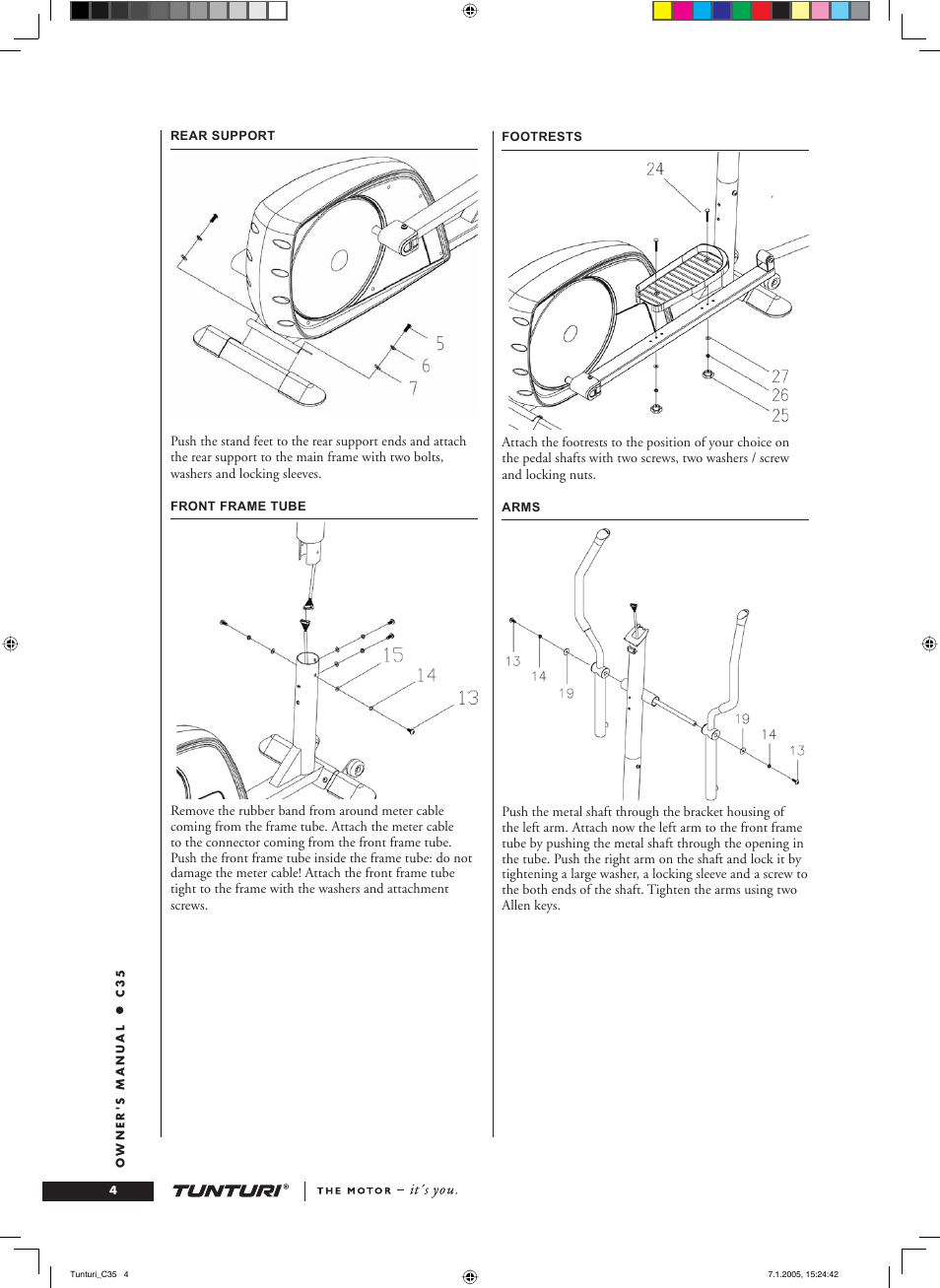 Tunturi C35 User Manual | Page 4 / 68