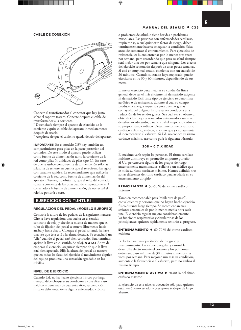 Tunturi C35 User Manual | Page 43 / 68