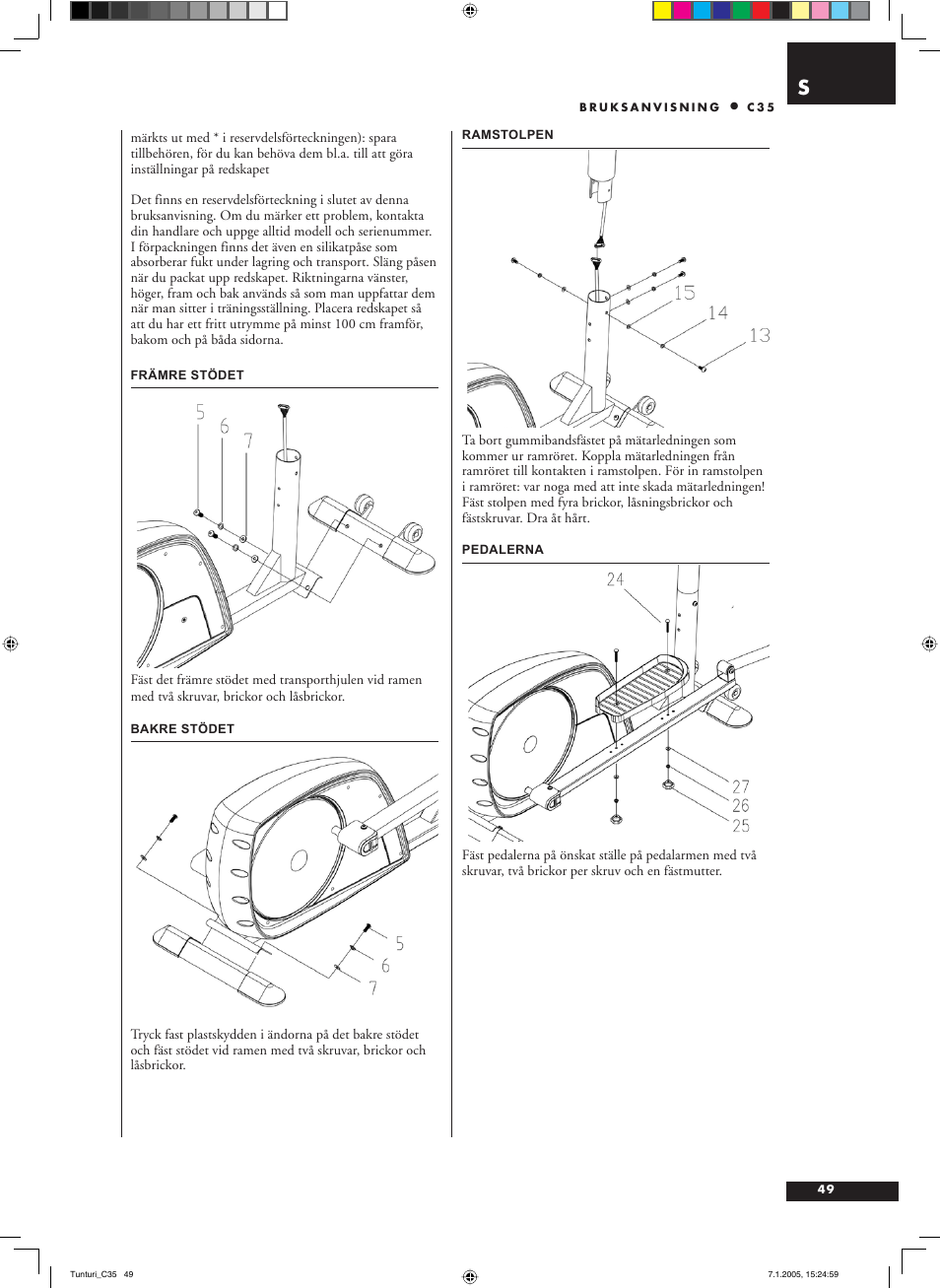 Tunturi C35 User Manual | Page 49 / 68