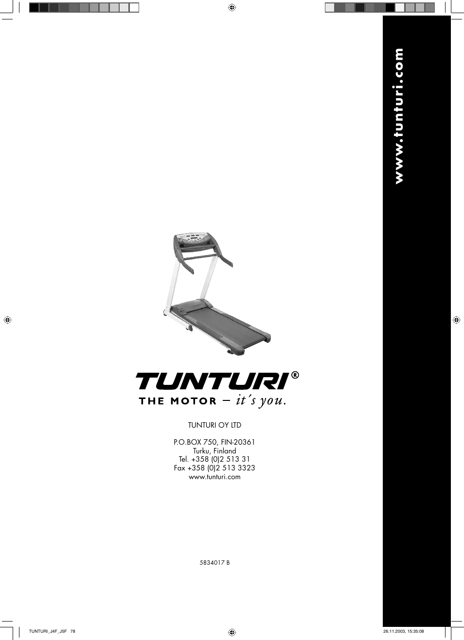 Tunturi J5F User Manual | Page 16 / 16