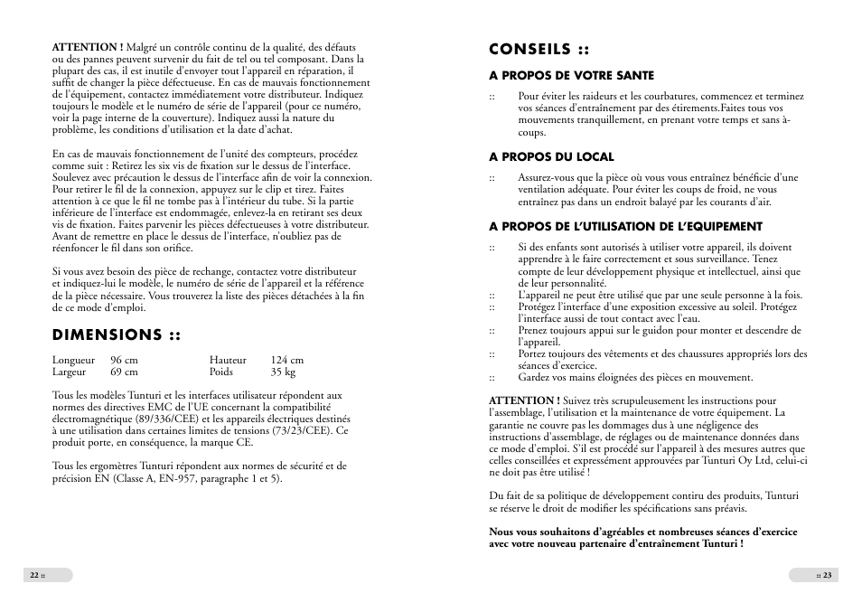 Tunturi E 2 User Manual | Page 12 / 25
