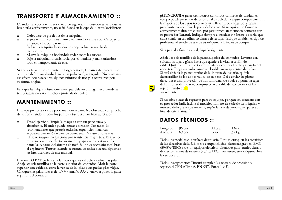 Tunturi E 2 User Manual | Page 17 / 25