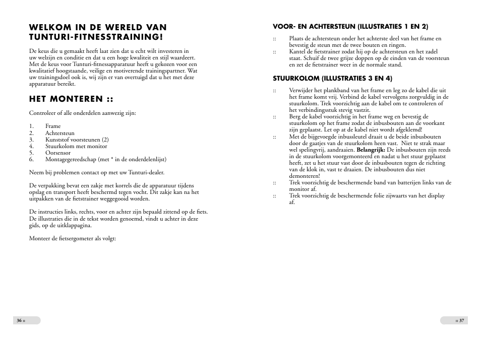 Tunturi E 2 User Manual | Page 19 / 25
