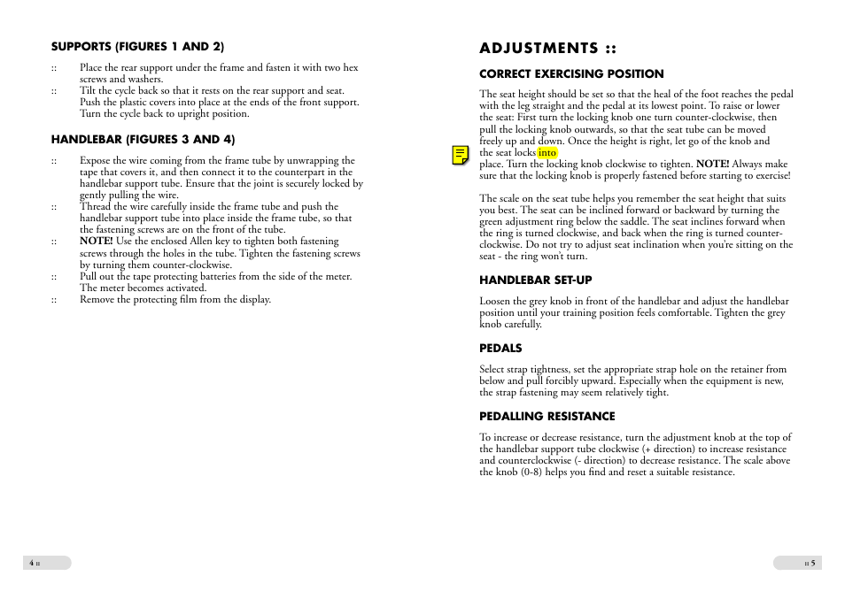 Tunturi E 2 User Manual | Page 3 / 25