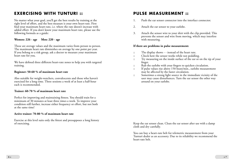 Tunturi E 2 User Manual | Page 4 / 25