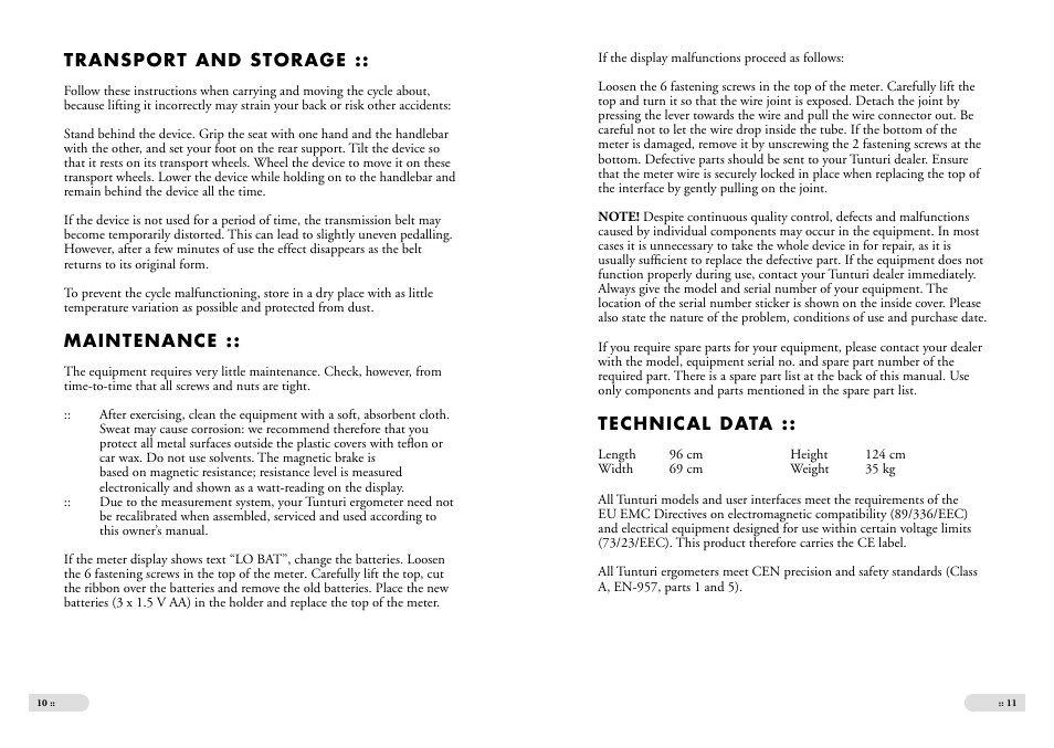 Tunturi E 2 User Manual | Page 6 / 25