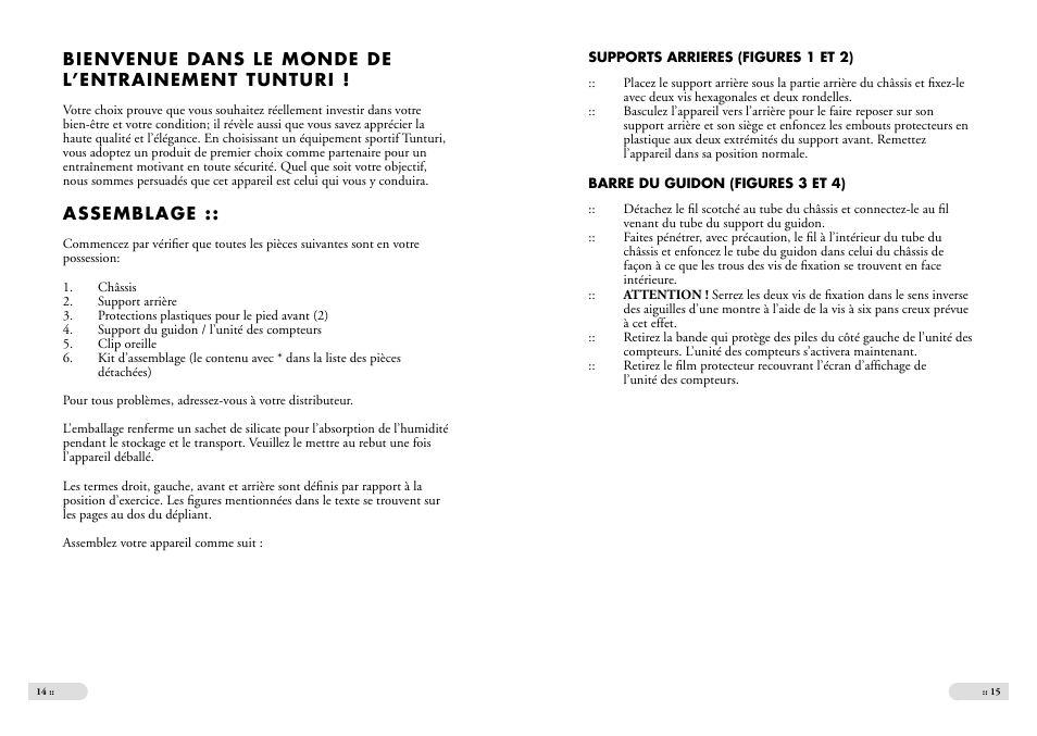 Tunturi E 2 User Manual | Page 8 / 25