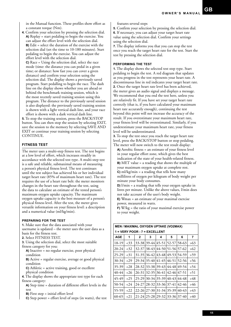 Tunturi E60 User Manual | Page 11 / 92