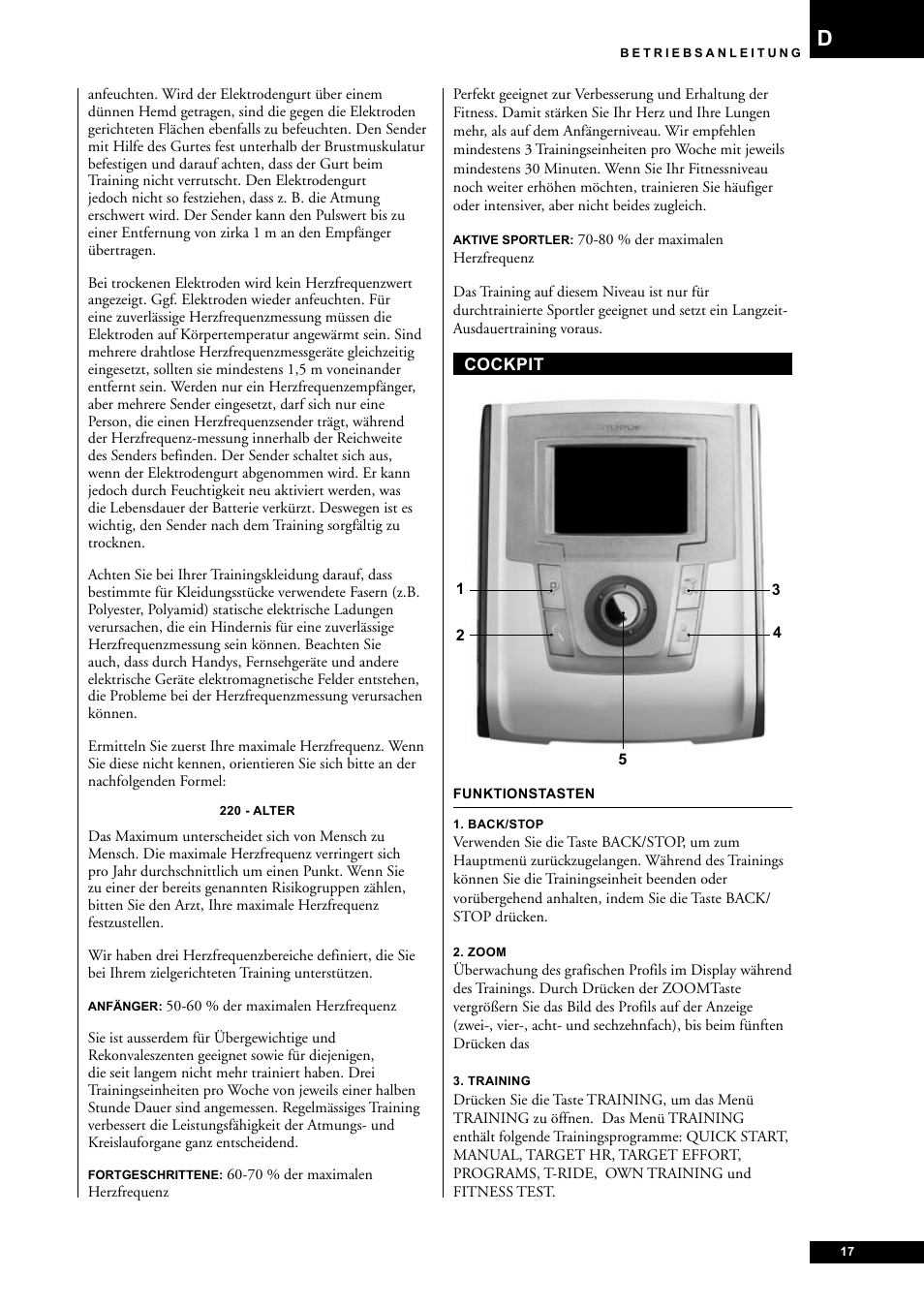 Tunturi E60 User Manual | Page 17 / 92