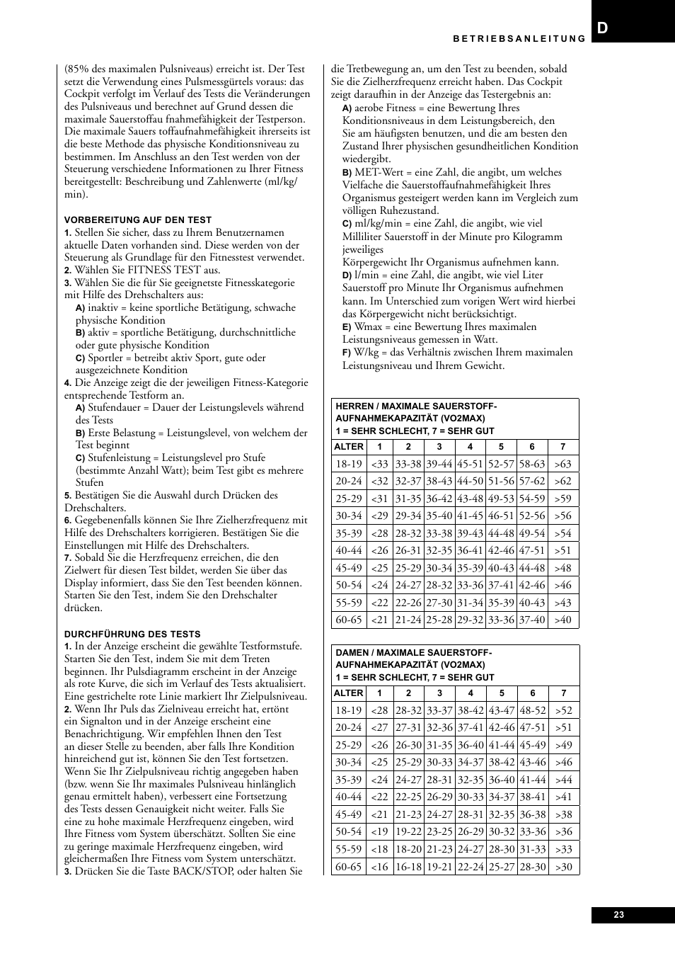 Tunturi E60 User Manual | Page 23 / 92