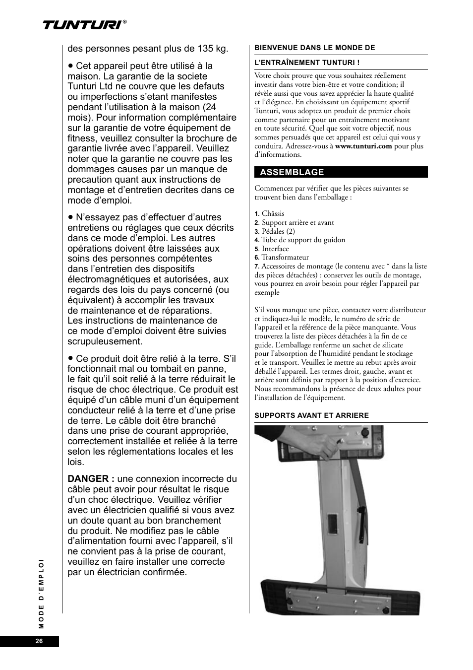 Tunturi E60 User Manual | Page 26 / 92