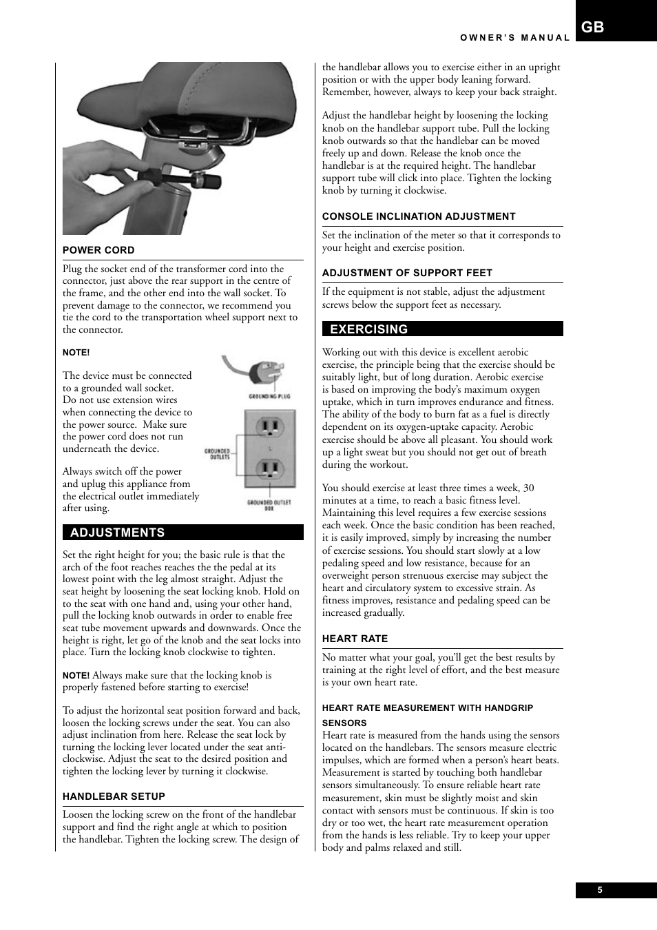 Tunturi E60 User Manual | Page 5 / 92