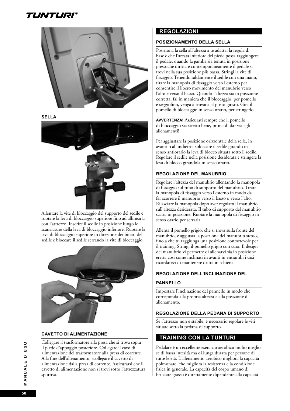 Tunturi E60 User Manual | Page 50 / 92