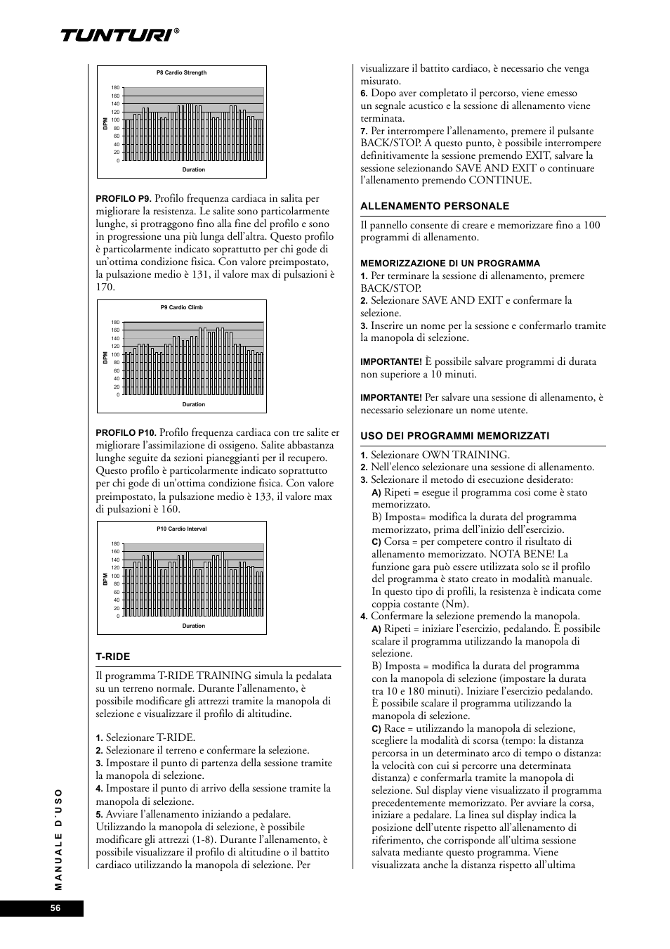 Tunturi E60 User Manual | Page 56 / 92