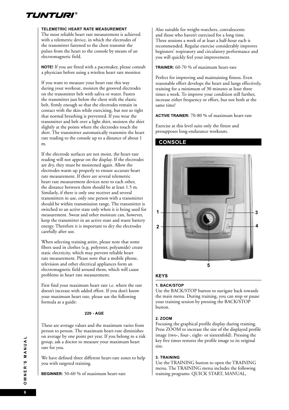 Tunturi E60 User Manual | Page 6 / 92