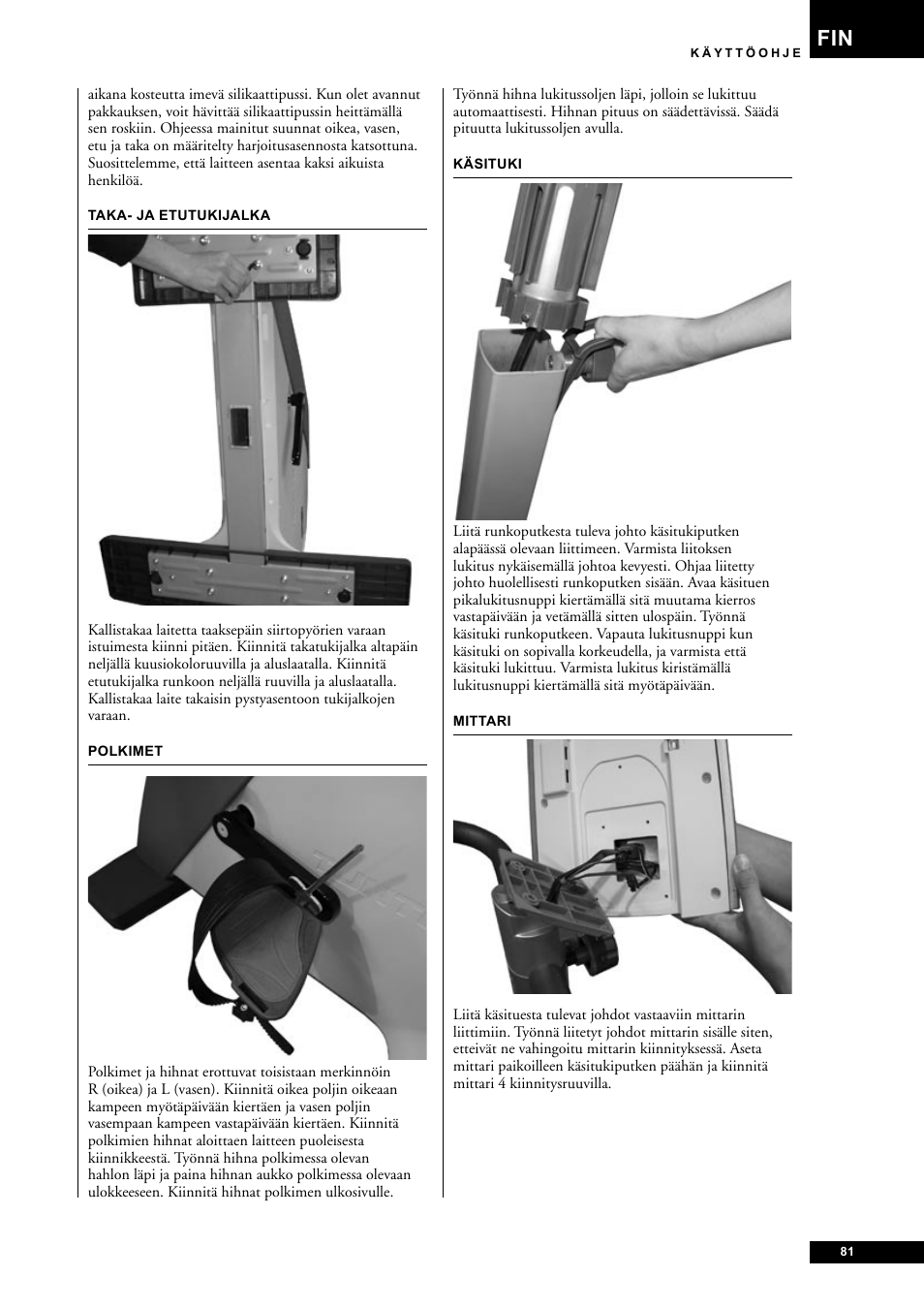 Tunturi E60 User Manual | Page 81 / 92