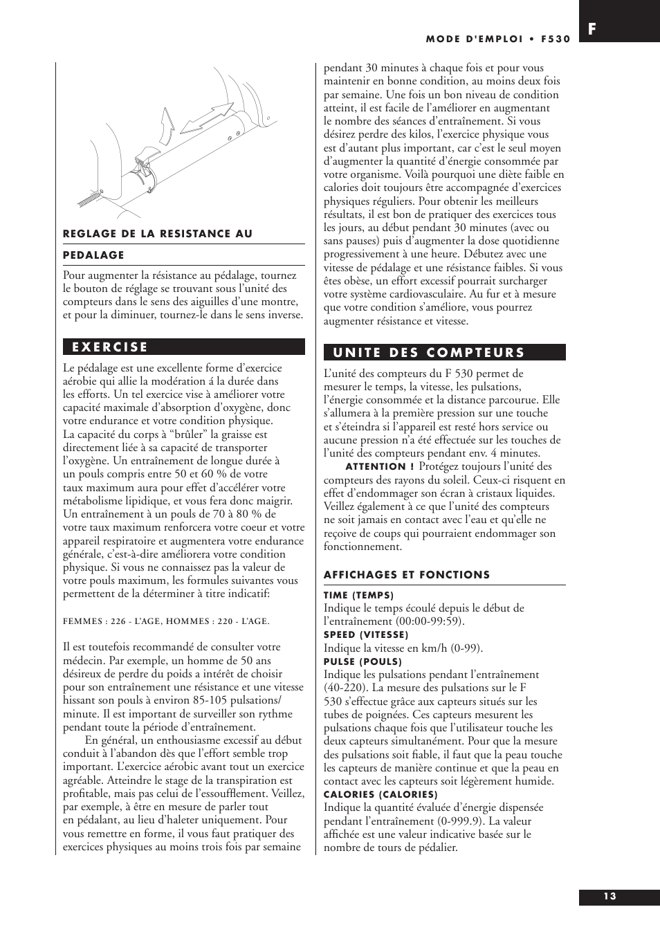 Tunturi F53O User Manual | Page 13 / 36