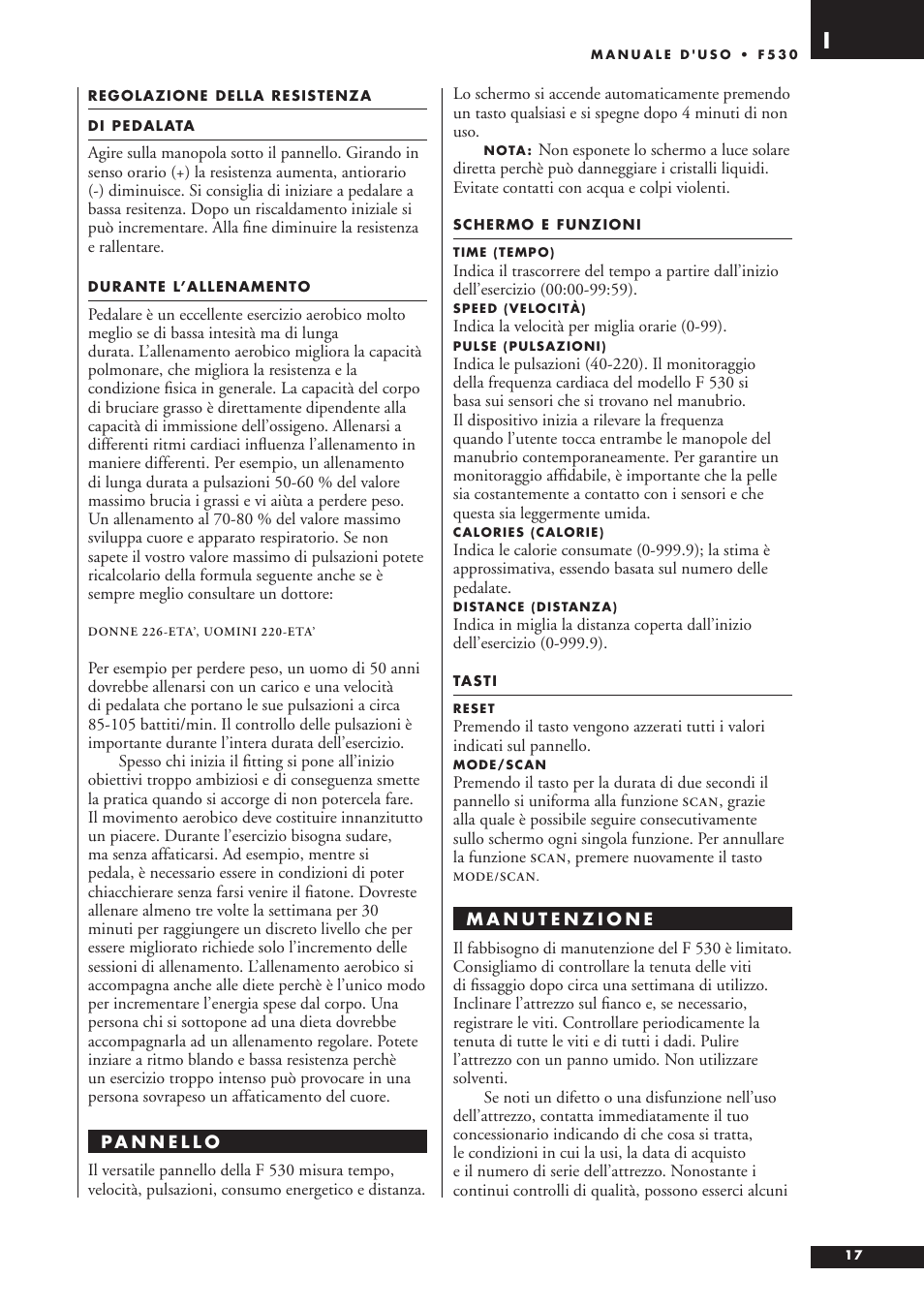 Tunturi F53O User Manual | Page 17 / 36