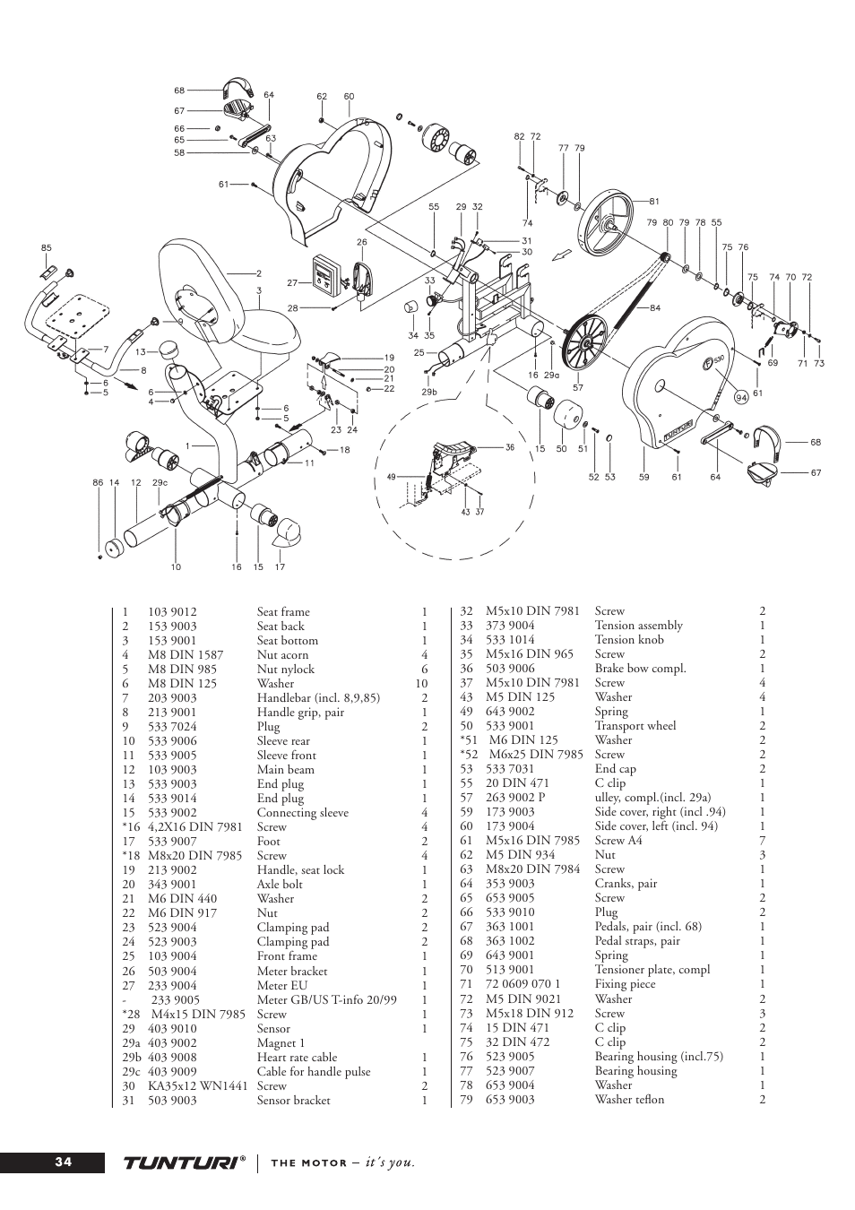 Tunturi F53O User Manual | Page 34 / 36