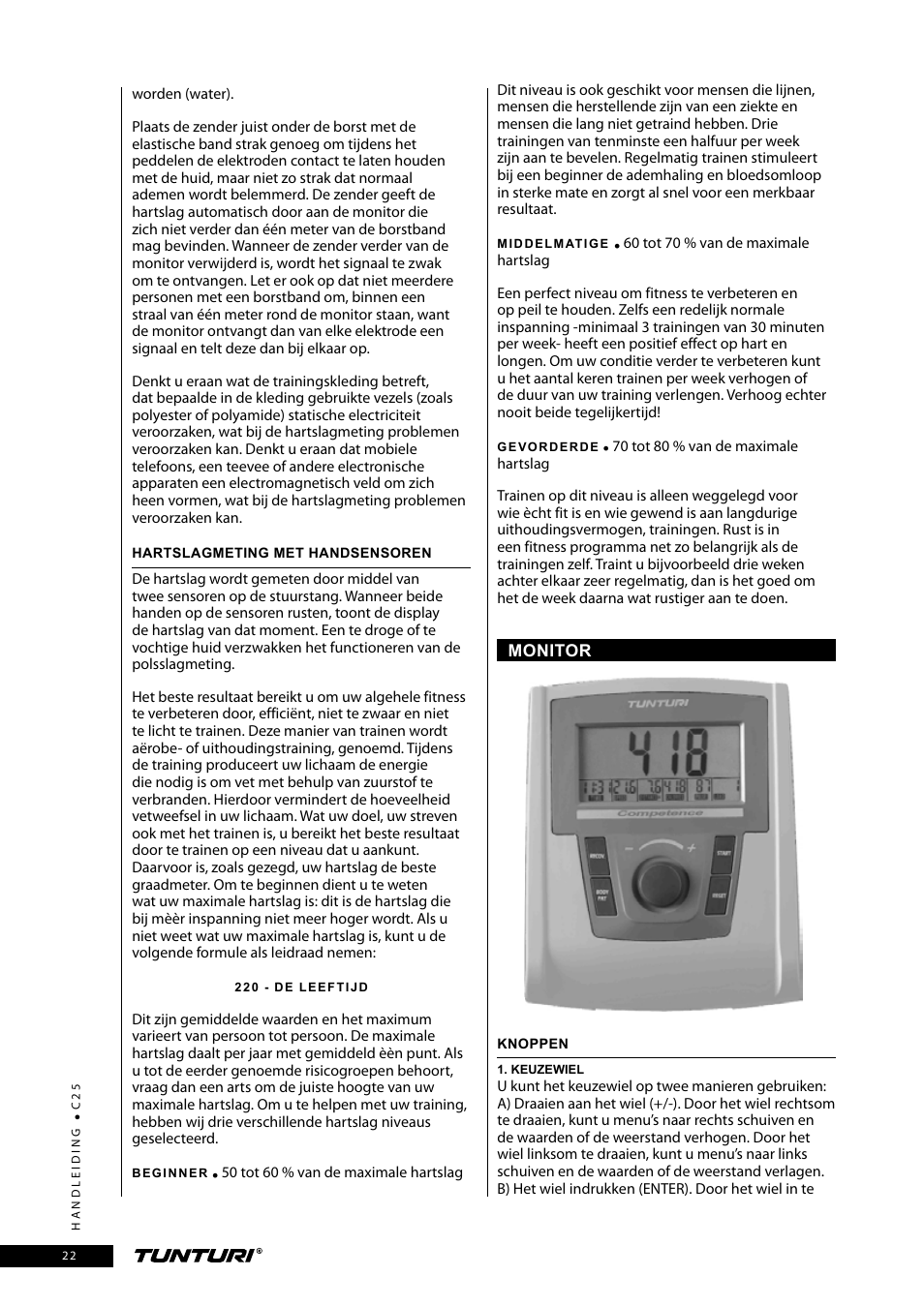 Tunturi C25 User Manual | Page 22 / 60