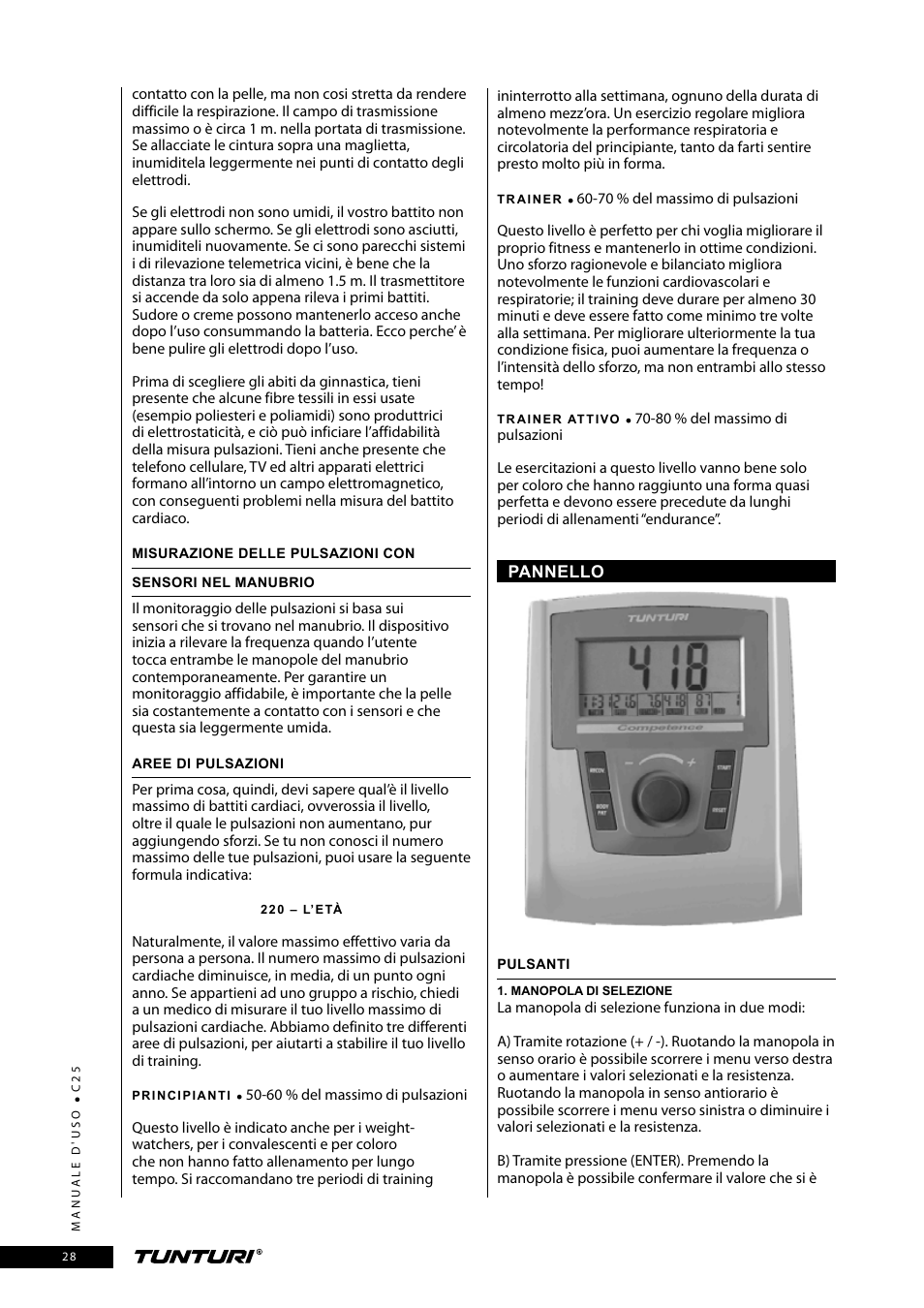 Tunturi C25 User Manual | Page 28 / 60