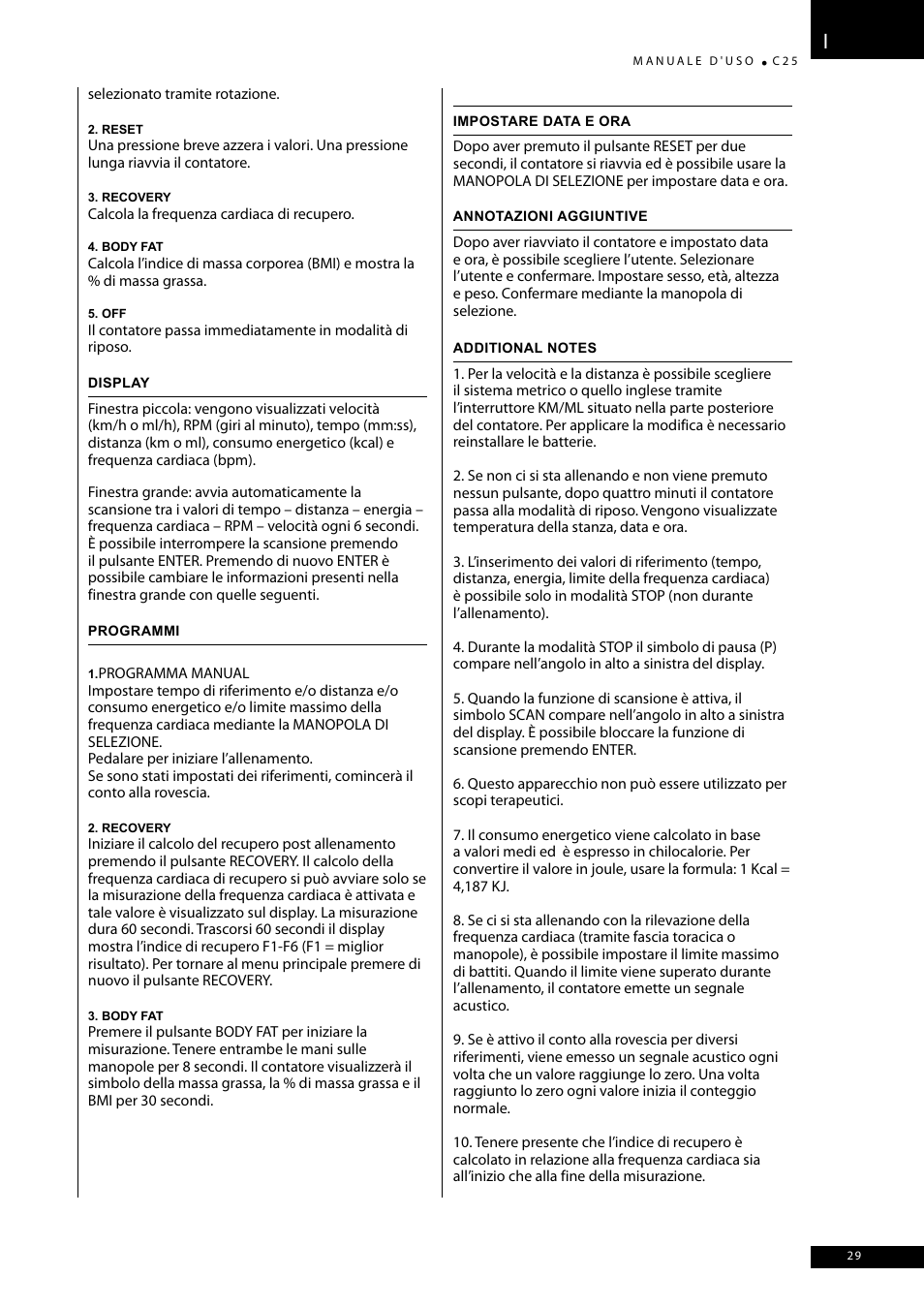 Tunturi C25 User Manual | Page 29 / 60