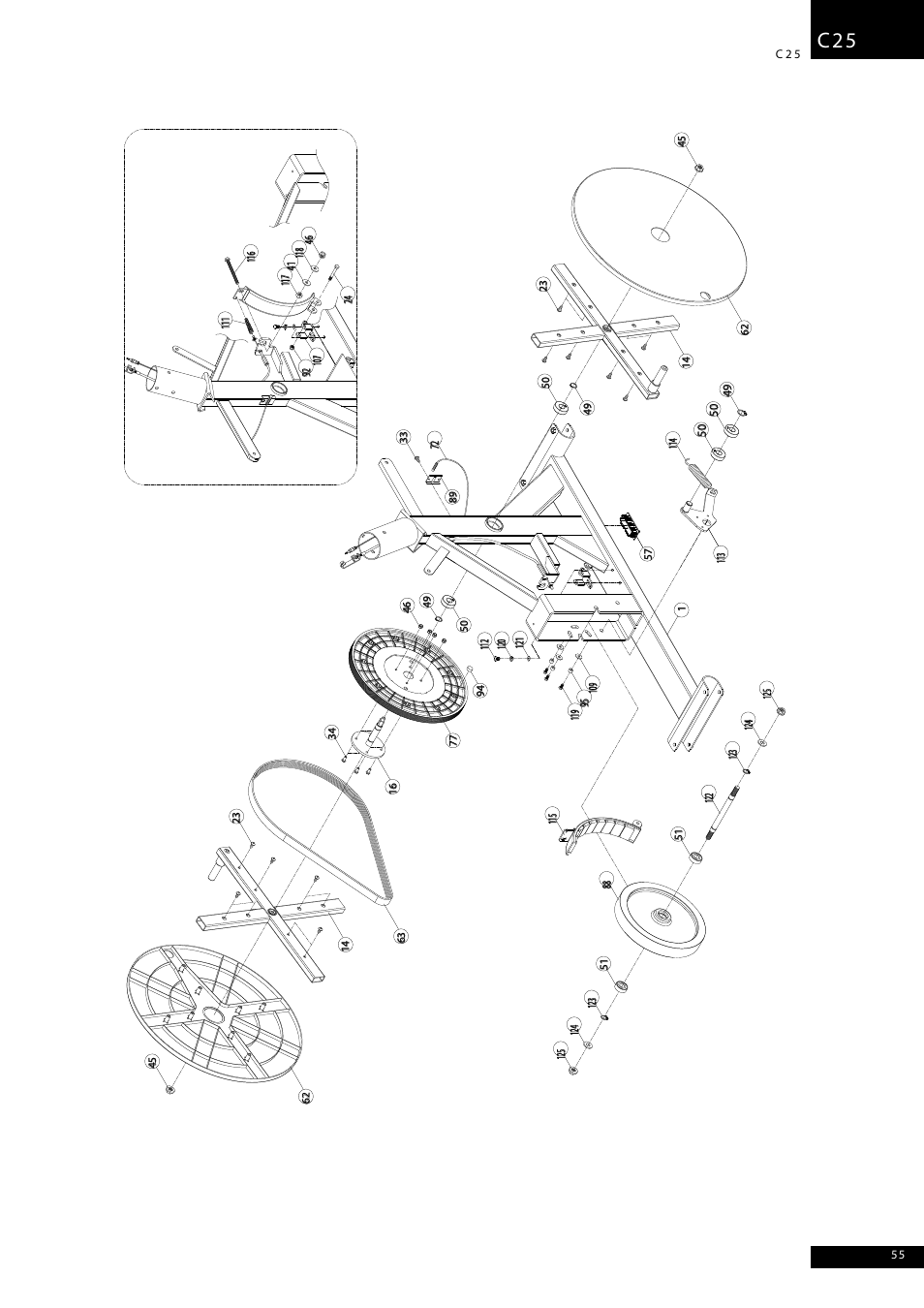 Tunturi C25 User Manual | Page 55 / 60