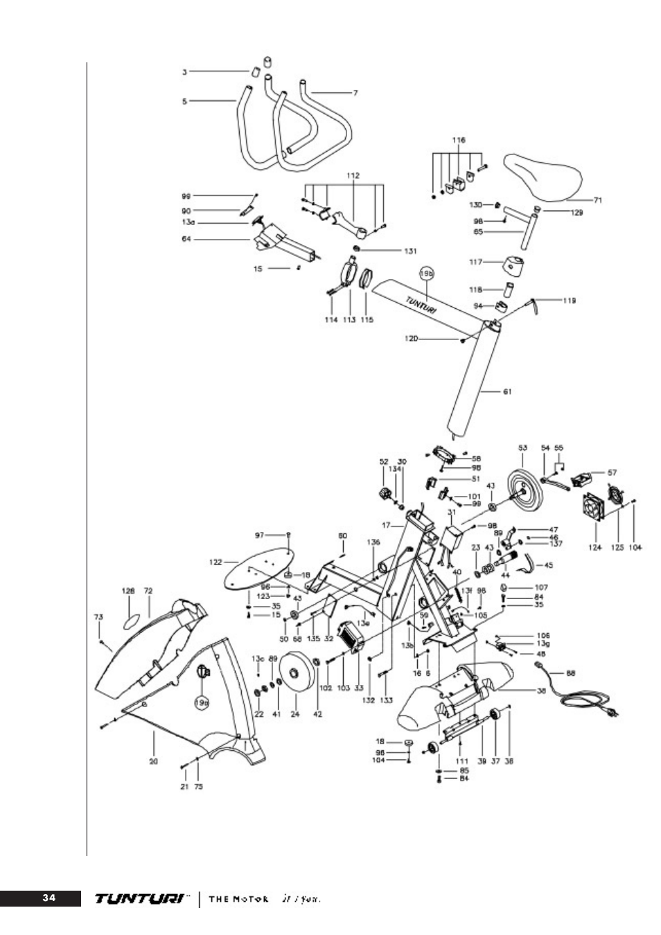 Tunturi T8 User Manual | Page 34 / 36